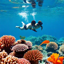 Caribbean Holidays, April Couples Holidays, Couple snorkelling over colourful coral reef in clear Caribbean water with tropical fish