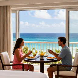Caribbean Holidays, April Couples Holidays, Romantic Caribbean resort room with balcony, sea view and breakfast for two on Saint Martin