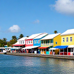 Caribbean Holidays, April Cruises, Colourful waterfront streets and a lively Caribbean market in a sunny island port