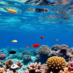 Caribbean Holidays, April Cruises, Snorkellers and colourful tropical fish swimming above a coral reef in crystal-clear Turks and Caicos water