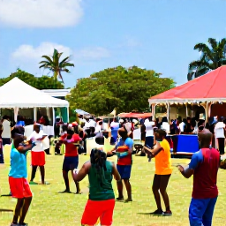 Caribbean Holidays, April Culture Holidays, Colourful local cultural celebration in Basseterre, Saint Kitts, with musicians, dancers and welcoming island crowds