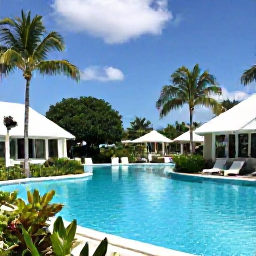 Caribbean Holidays, April Cura&ccedil;ao, Adults-only Cura&ccedil;ao resort pool, tropical gardens and bright blue sky in April, photographed in a relaxed holiday style