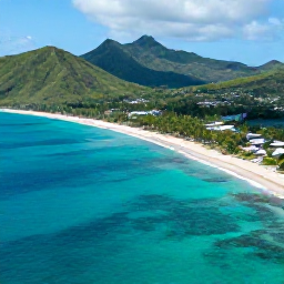 Caribbean Holidays, April Escapes, Aerial view of Saint Kitts and Nevis with turquoise sea, green volcanic hills and a quiet sandy beach in warm April sunshine
