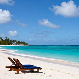 Caribbean Holidays, April Getaway, A secluded adults-only beach on Saint Barth&eacute;lemy in April, with turquoise water, soft white sand, sun loungers and a relaxed Caribbean atmosphere