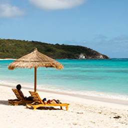 Caribbean Holidays, April Getaway, Adults relaxing beside a turquoise Caribbean sea at a quiet British Virgin Islands resort in warm April sunshine