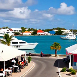Caribbean Holidays, April Getaway, Colourful Gustavia harbour on Saint Barth&eacute;lemy in April, with yachts, waterfront caf&eacute;s, palm trees and visitors exploring the streets