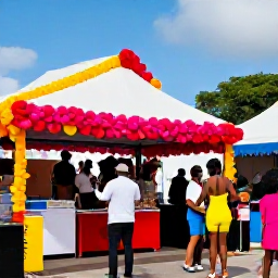 Caribbean Holidays, April Holidays, Lively Caribbean cultural festival in Sint Maarten in April, featuring musicians, dancers, food stalls and brightly coloured decorations