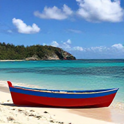 Caribbean Holidays, April Instagram Hotspots, Brightly coloured boats and quiet tropical beach at Buck Island Reef National Monument near Saint Croix