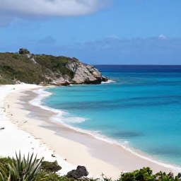 Caribbean Holidays, April Instagram Hotspots, Dramatic viewpoint at Gouverneur Beach in Saint Barth&eacute;lemy, white sand, turquoise sea and rocky coastline beneath a clear sky