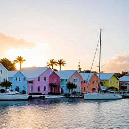 Caribbean Holidays, April Instagram Hotspots, Sunrise over Gustavia harbour in Saint Barth&eacute;lemy, pastel buildings, yachts and calm April morning light