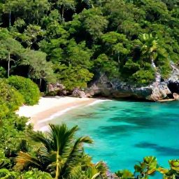 Caribbean Holidays, April Instagram Hotspots, Turquoise natural lagoon at Hoyo Azul near Punta Cana, surrounded by lush green forest and rocky cliffs