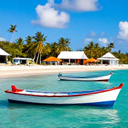Caribbean Holidays, April Instagram Spots, Colourful fishing boats and local island scenery at the Bight Park area of Providenciales, Turks and Caicos