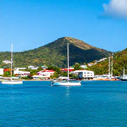 Caribbean Holidays, April Island Hopping, A bright Caribbean morning over St Thomas harbour, with colourful boats, green hills and a clear blue sea