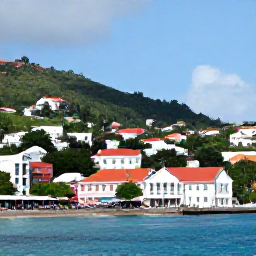 Caribbean Holidays, April Island Hopping, A scenic view of Charlotte Amalie in St Thomas, with pastel buildings, a busy harbour and tropical hills