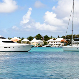 Caribbean Holidays, April Luxury Holidays, A bright April morning over Gustavia harbour in Saint Barth&eacute;lemy, with elegant yachts, pastel buildings and clear turquoise water