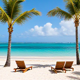 Caribbean Holidays, April Luxury Holidays, Luxury beachfront resort in Antigua in April, with turquoise sea, white sand, palm trees and elegant sun loungers