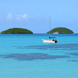 Caribbean Holidays, April Solo Holidays, A small sailing boat between the Tobago Cays, clear turquoise water, uninhabited green islands, coral reef and snorkeller