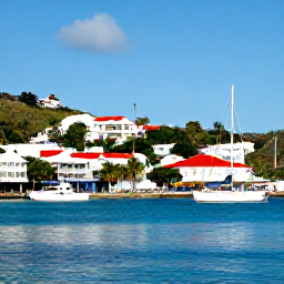 Caribbean Holidays, April Solo Holidays, A solo visitor exploring the colourful streets and waterfront of Road Town, Tortola, with boats in the harbour and hillside scenery