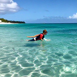 Caribbean Holidays, April Solo Holidays, Solo traveller snorkelling in clear Caribbean water near Nevis, with colourful fish and a calm sandy beach nearby