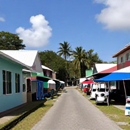 Caribbean Holidays, April Walking Holidays, A Caribbean village trail with local houses, a small market and walkers meeting friendly residents