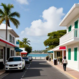 Caribbean Holidays, April Wine Holidays, Traveller walking through Gustavia streets with harbour views, elegant shops and bright April Caribbean light