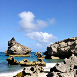 Caribbean Holidays, Aruba Adults Only, Adults exploring Aruba landscape near rugged coast, natural rock formations and bright blue sky