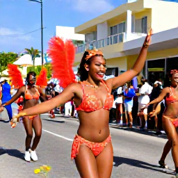 Caribbean Holidays, Aruba Adventure Holidays, A colourful Aruba carnival street parade in February with dancers, costumes, music and smiling spectators