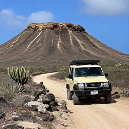Caribbean Holidays, Aruba Adventure Holidays, A guided 4x4 tour travelling through Aruba's dry landscape, past cacti, rocky tracks and hills