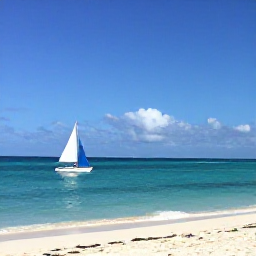 Caribbean Holidays, Aruba Adventure Holidays, A sunny Aruba coastline in February with turquoise sea, sandy beach and a small sailing boat near shore
