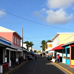 Caribbean Holidays, Aruba Adventure, Visitors exploring Aruba&rsquo;s colourful streets and local food market in Oranjestad during a sunny afternoon