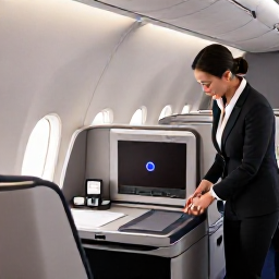 Caribbean Holidays, Aruba Business Class, Modern business class aircraft cabin with lie-flat seats, soft lighting and attentive service