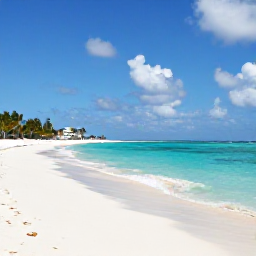 Caribbean Holidays, Aruba Business Class, Palm-fringed Eagle Beach in Aruba on a sunny May day with turquoise water and white sand