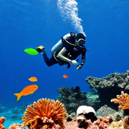 Caribbean Holidays, Aruba Diving February, A scuba diver exploring a vibrant Caribbean reef with tropical fish near Aruba