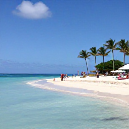 Caribbean Holidays, Aruba Holidays July, Sunny Palm Beach in Aruba with calm turquoise water, white sand and travellers relaxing beneath palm trees in July