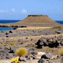 Caribbean Holidays, Aruba Holidays, Rugged Arikok National Park landscape in Aruba with desert plants, rocky hills and a rugged coastline