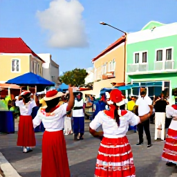 Caribbean Holidays, Aruba in April, Colourful April cultural celebration in Oranjestad, Aruba, with local music, dancers, traditional clothing and friendly crowds