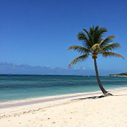 Caribbean Holidays, Aruba in October, A peaceful Aruba beach in October with soft white sand, calm turquoise water and a lone palm tree