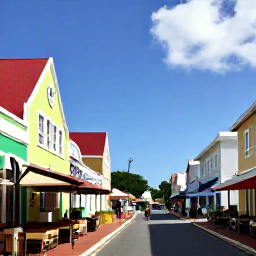 Caribbean Holidays, Aruba in October, Travellers exploring Aruba&rsquo;s colourful Oranjestad streets, Dutch Caribbean buildings, caf&eacute;s and sunny blue sky