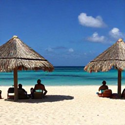 Caribbean Holidays, Aruba in October, White sandy beach at Eagle Beach, Aruba, with turquoise water, palapa umbrellas and travellers enjoying a sunny October afternoon