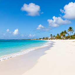 Caribbean Holidays, Aruba in October, Wide sandy Caribbean beach in Aruba in October, turquoise water, gentle waves, palm trees and bright natural light