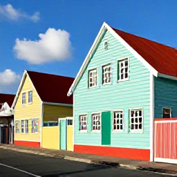 Caribbean Holidays, Aruba Instagram Hotspots, Colourful traditional houses and lively street art in the historic centre of Oranjestad, Aruba