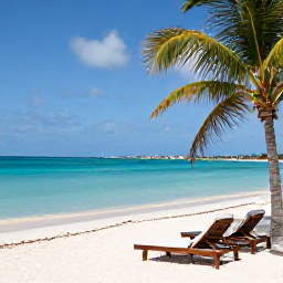 Caribbean Holidays, Aruba Luxury Holidays, Luxury beachfront resort in Aruba during November, turquoise sea, white sand, palm trees and elegant sun loungers
