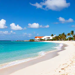 Caribbean Holidays, Aruba Luxury Holidays, Luxury beachfront resort in Aruba in April, turquoise sea, white sand, palm trees and bright sunshine