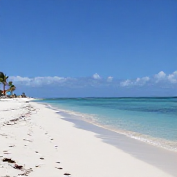 Caribbean Holidays, Aruba March Holidays, A wide, sunlit view of Eagle Beach in Aruba with calm turquoise water, soft white sand and a few palm trees