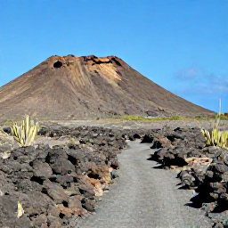 Caribbean Holidays, Aruba Nature Holidays, Arikok National Park in Aruba with rugged volcanic hills, desert landscape, cacti and a narrow coastal path
