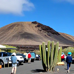 Caribbean Holidays, Aruba Nature Holidays, Visitors walking through Arikok National Park beside cacti and rugged volcanic hills under a clear blue sky