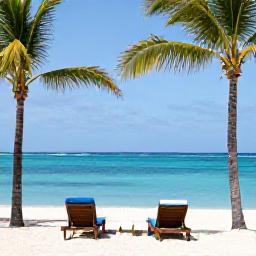 Caribbean Holidays, Aruba September Holidays, Relaxed adults-only resort beside a calm turquoise Caribbean beach in Aruba, with sun loungers and palm trees