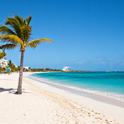 Caribbean Holidays, Aruba September Holidays, Wide sandy beach in Aruba at the start of the dry season, turquoise sea, palm trees and a relaxed holiday atmosphere