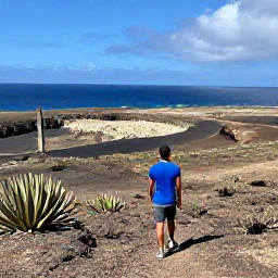 Caribbean Holidays, Aruba Solo Holidays, Solo traveller hiking through Aruba's Arikok National Park with rugged desert landscape, cacti and dramatic coastline