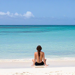 Caribbean Holidays, Aruba Solo Holidays, Solo traveller relaxing on a bright Aruba beach in February, turquoise sea, white sand, calm welcoming atmosphere